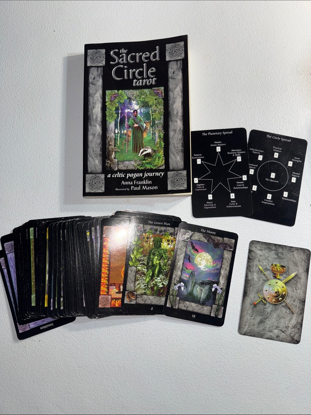 Sacred circle tarot cards with book